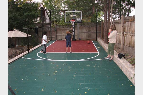 Diy outdoor basketball court flooring